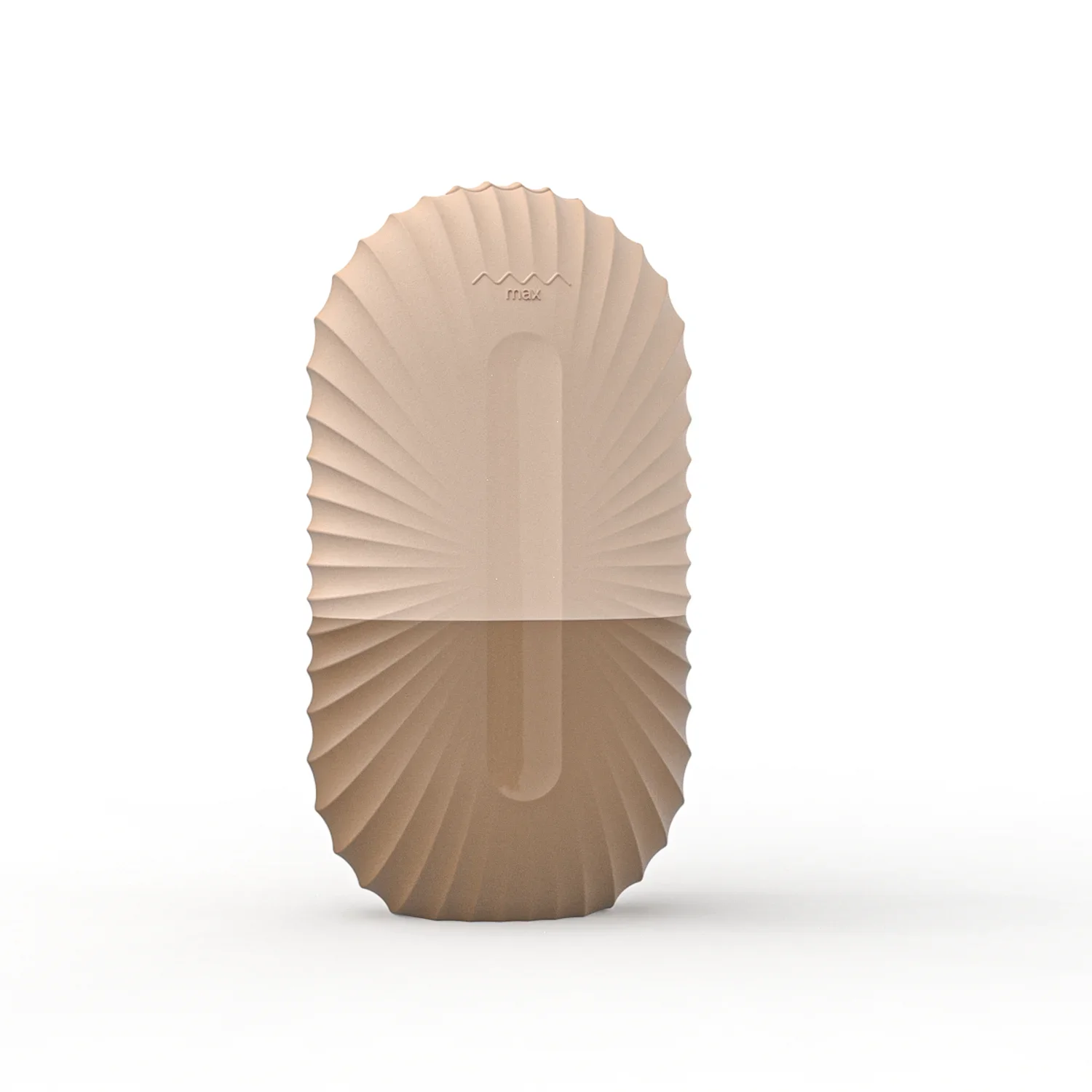 Brown face ice roller on a white background